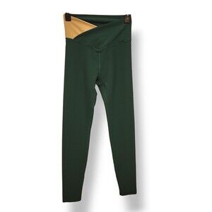 Willow Women Green And Grey Colorblock Leggings Small